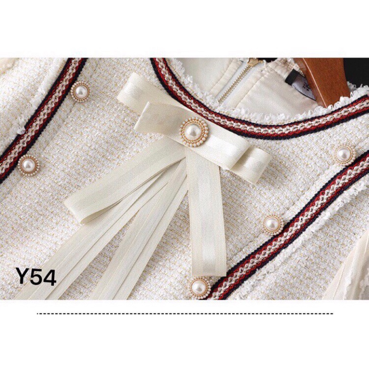 Váy dạ tay phối Y54