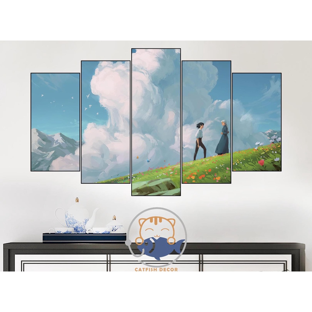 Tranh ghép dán tường Room Decor trang trí phòng ANIME GHIBLI - BỘ 2