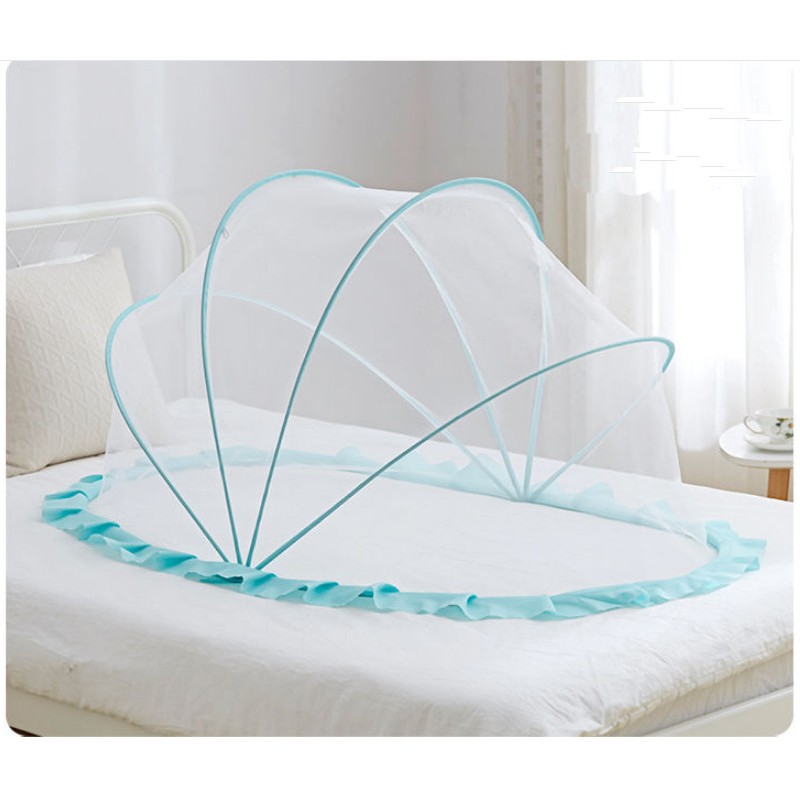 [LIKADO] Màn chụp cho bé gấp gọn dùng cho giường cũi nôi tiện lợi xanh hồng