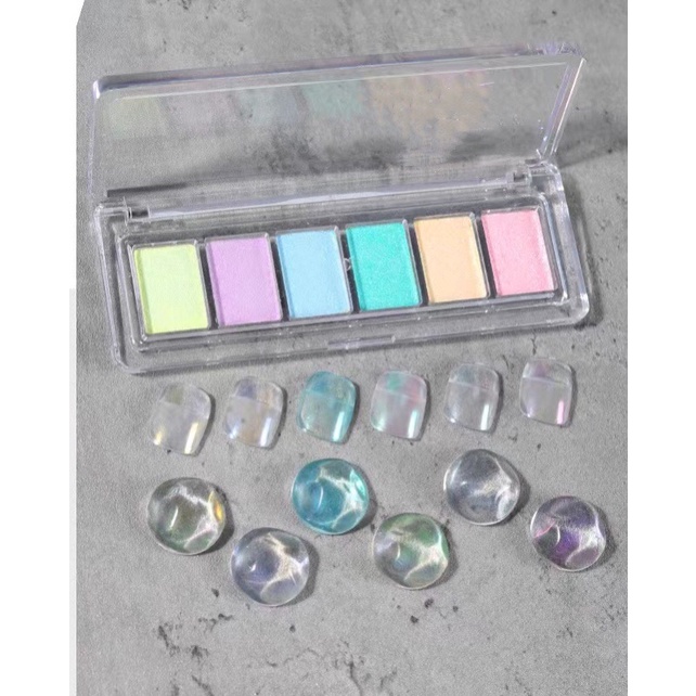 bột nén tráng gương trang trí nail
