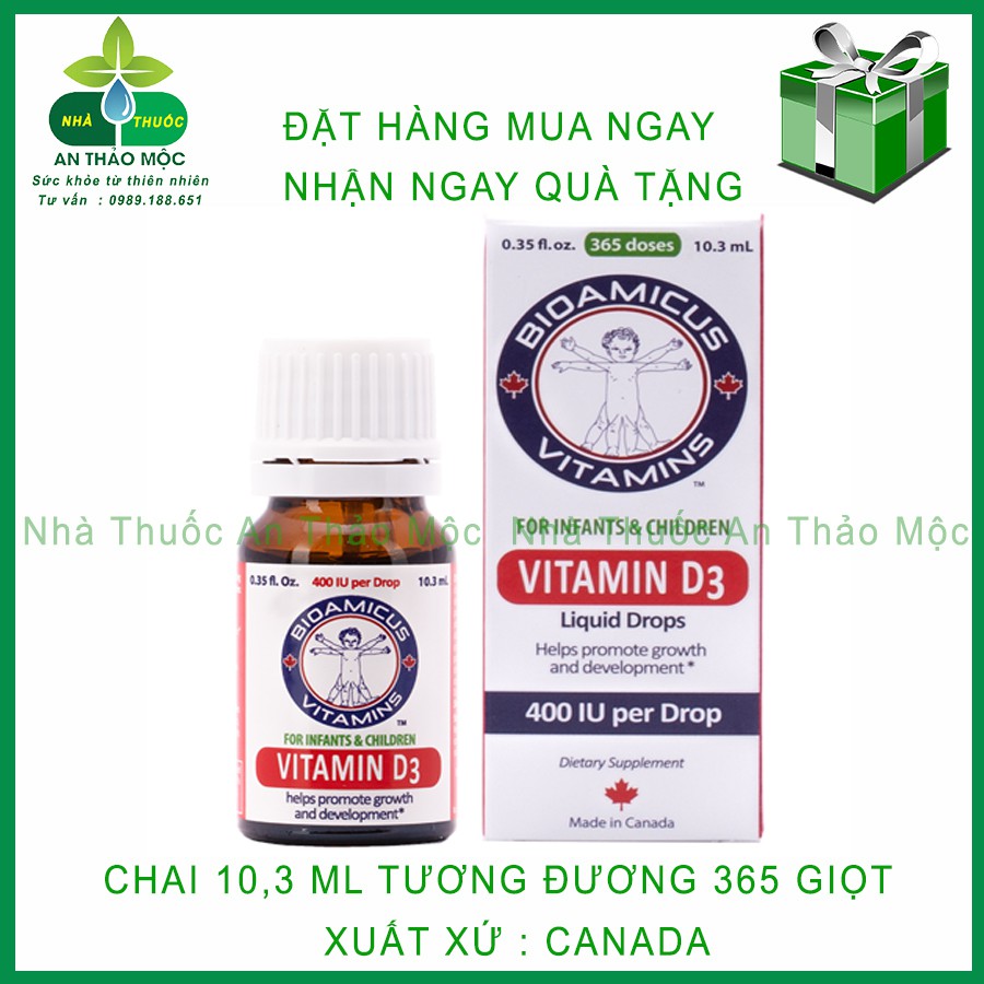 Bioamicus Vitamin D3 Bổ Sung Giúp Hấp Thụ Canxi Cho Trẻ Từ Sơ Sinh