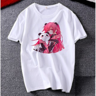 Áo thun Cotton Unisex - Nhân vật Kotori Itsuka - Chibi - Kotori Itsuka ôm gấu bông