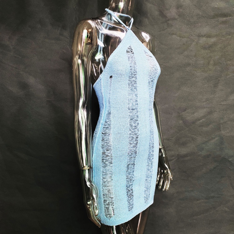 Đầm Mini Hai Dây Xuyên Thấu Thời Trang Đi Biển Cho Nữ