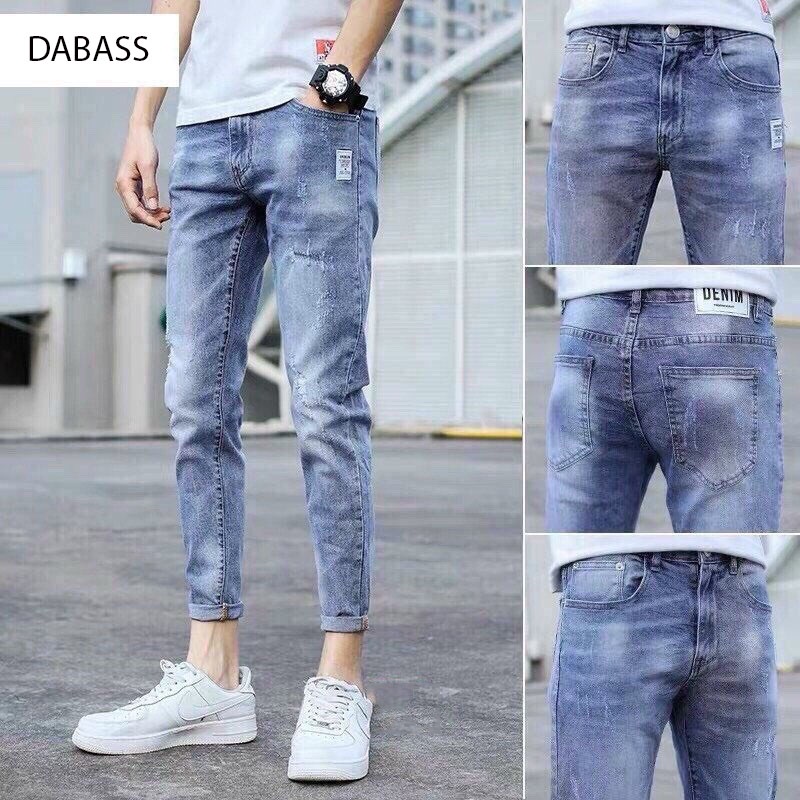 Quần jean nam quần bò chất co dãn thoải mái thiết kế dễ mặc hàng chuẩn như hình