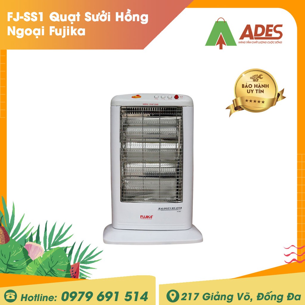 [Mã 154ELSALE2 giảm 7% đơn 300K] FJ-SS1 Quạt Sưởi Hồng Ngoại Fujika - Hàng Chính Hãng - Bảo hành 6 tháng