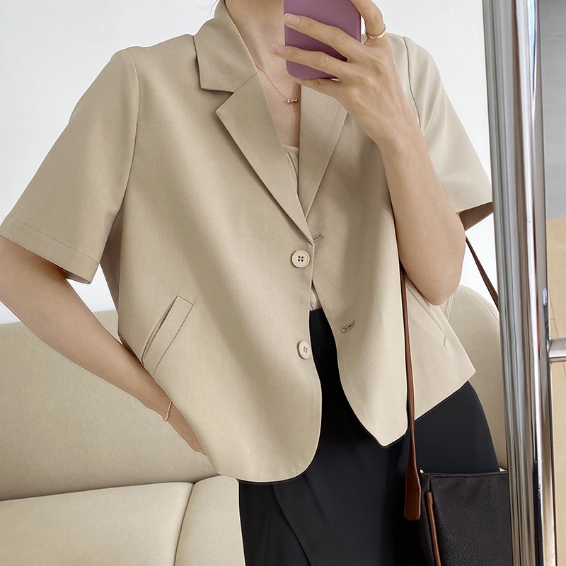 Áo Khoác Blazer Nữ Ngắn Tay Dáng Ngắn Công Sở Thanh Lịch Thời Trang Sugal AO KHOAC NU 002V2