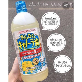 Dầu hoa cải Ajinomoto Nhật chiên xào 1L