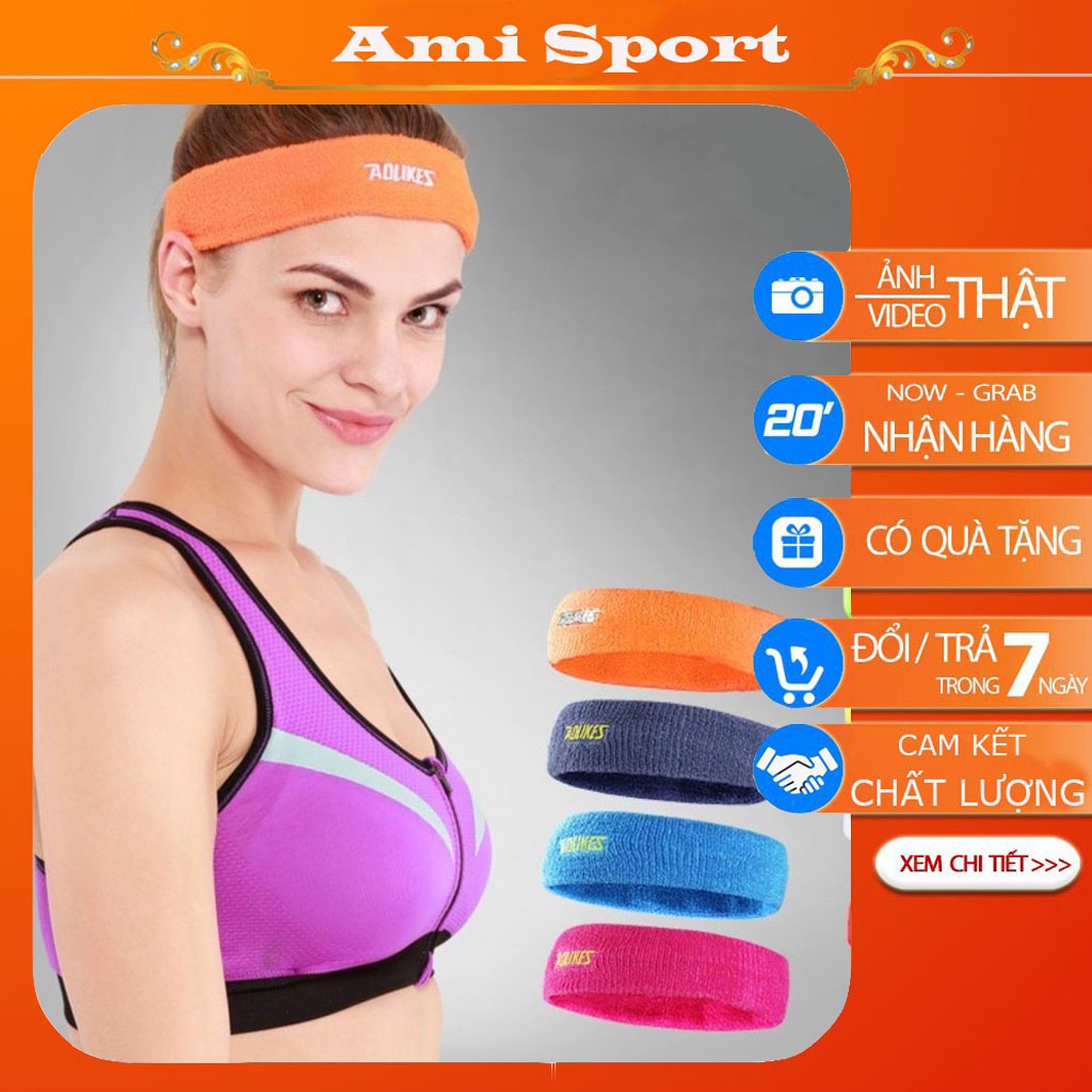 Băng đô thể thao nữ tập Gym, Yoga, Aerobic, vải co giãn thoải mái, thấm chặn mồ hôi Chính Hãng Aolikes Y02