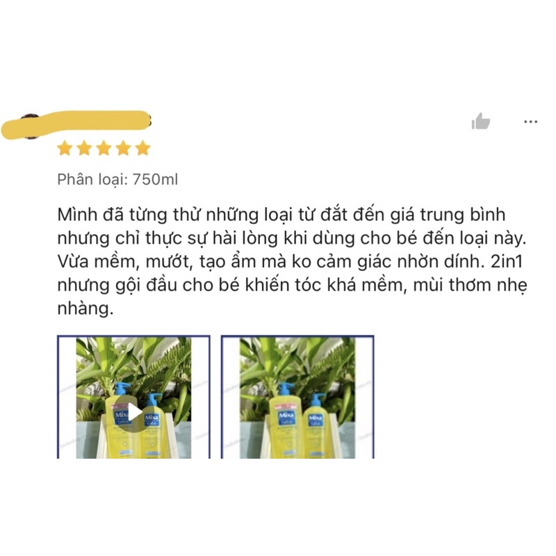 Sữa tắm gội trẻ em MIXA Bébé 2in1 chăm sóc cơ thể cho bé từ trẻ sơ sinh