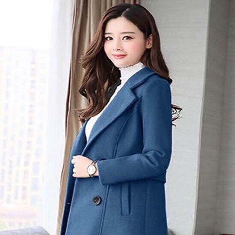 Áo Dạ Nữ - Áo Khoác Dạ Len Nữ Dáng Dài Cổ Vest Cao Cấp Sang Trọng | BigBuy360 - bigbuy360.vn