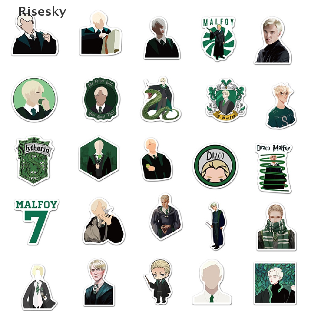 Bộ 50 miếng dán Draco Malfoy pvc vinyl trang trí đàn guitar / laptop / ván trượt