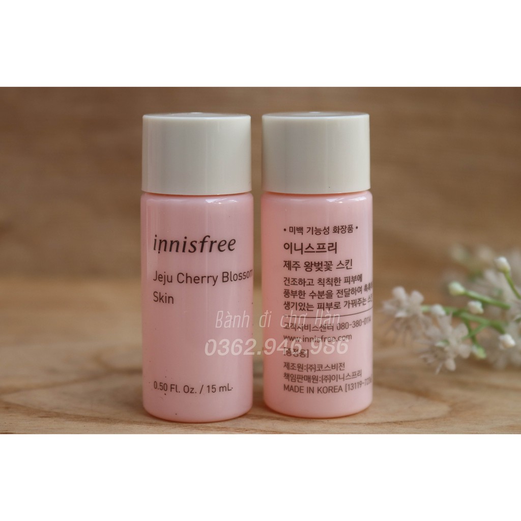 Nước hoa hồng Innisfree Jeju Cherry Blossom Skin 15ml