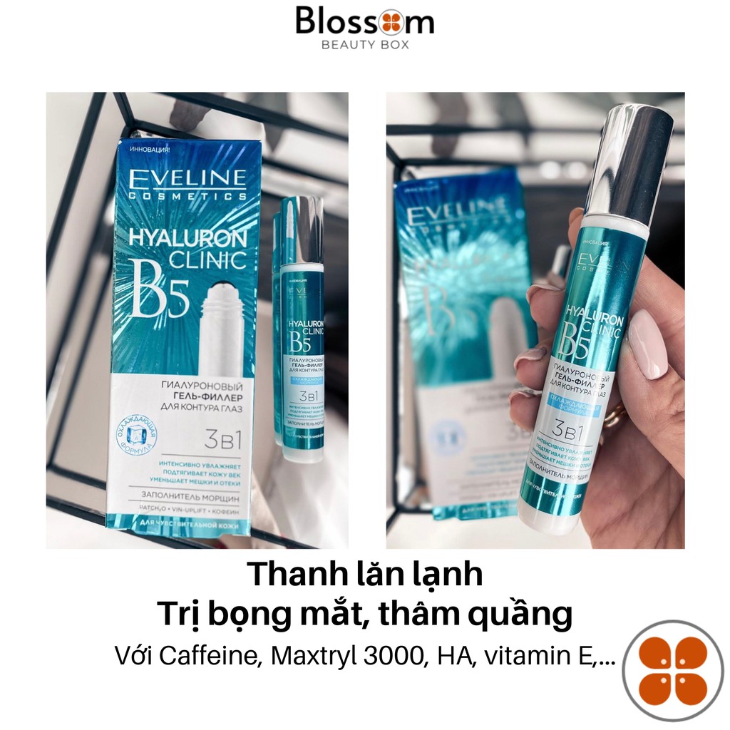 Lăn mắt lạnh Eveline Roll-on Hyaluronic 2 in 1 | BigBuy360 - bigbuy360.vn