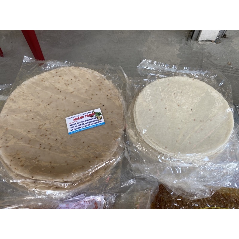 Bánh Tráng Mỹ lồng - Bánh Phồng Sơn Đốc  Bến tre 10 cái lớn - Bánh tráng dừa béo - bánh tráng nướng