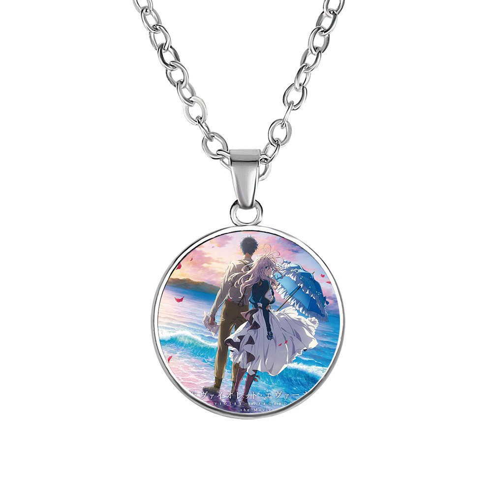 Vòng cổ IN HÌNH Violet Evergarden Búp bê ký ức anime chibi xinh xắn quà tặng độc đáo