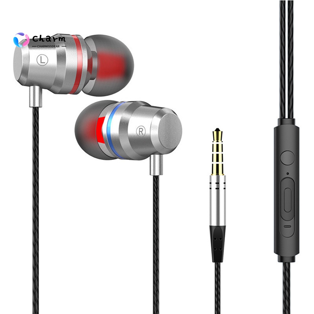 [CM] Availble 3.5mm Wired In-Ear Earphone Heavy Bass Stereo Volume Control Headphone with Mic