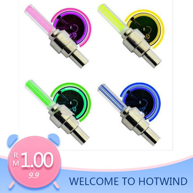 1 Đèn LED Neon Gắn Van Bánh Xe Đạp, Xe Hơi