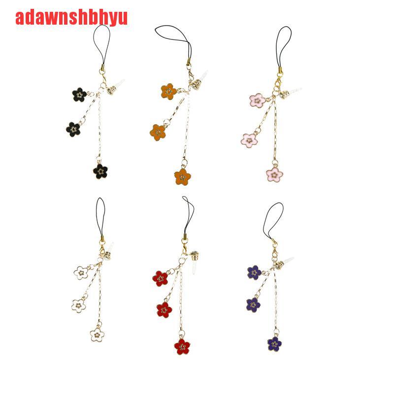 [adawnshbhyu]Drip three flower phone dust plug cellphone accessories 3.5mm earphone dust plug