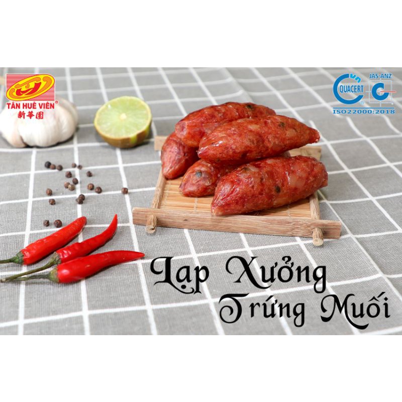 Lạp Xưởng Trứng Muối Tân Huê Viên 500gam loại Bọc