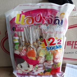 Kẹo dẻo Thái Lan Jelly túi 300g gồm 12 que tặng 2 que trong bịch