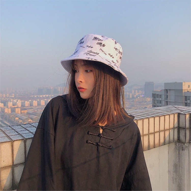 Mũ bucket vành tròn THUGLIFE nhiều màu phong cách Ulzzang Unisex