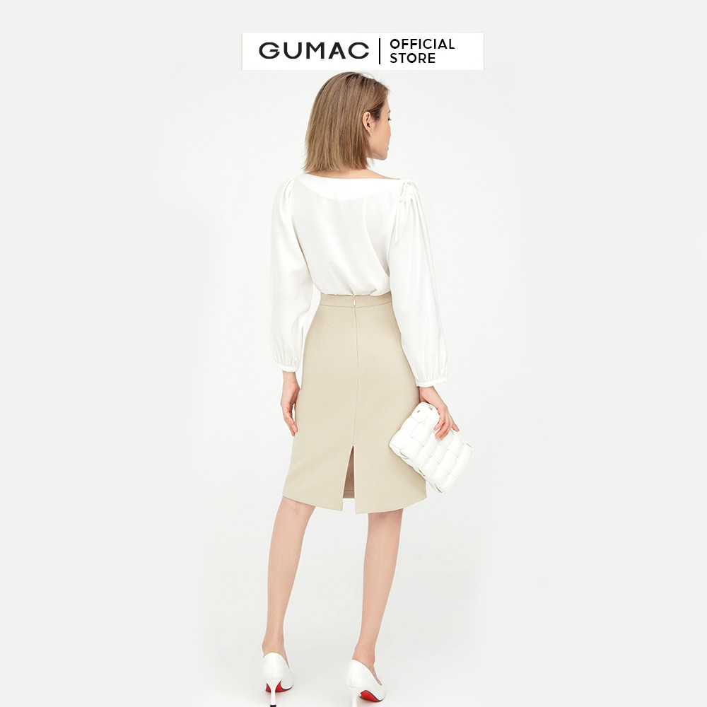 [Mã WABRGU152 giảm 10% tối đa 50k đơn từ 250k] Chân váy suông nữ cơ bản GUMAC dáng chữ A, màu nude đủ size VB5126 | BigBuy360 - bigbuy360.vn