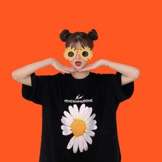 Áo thun tay lỡ form rộng 😍𝑭𝑹𝑬𝑬𝑺𝑯𝑰𝑷😍 áo phông nữ tay lỡ 2 màu in hoa cúc lớn, mã [ao_thun_unisex]