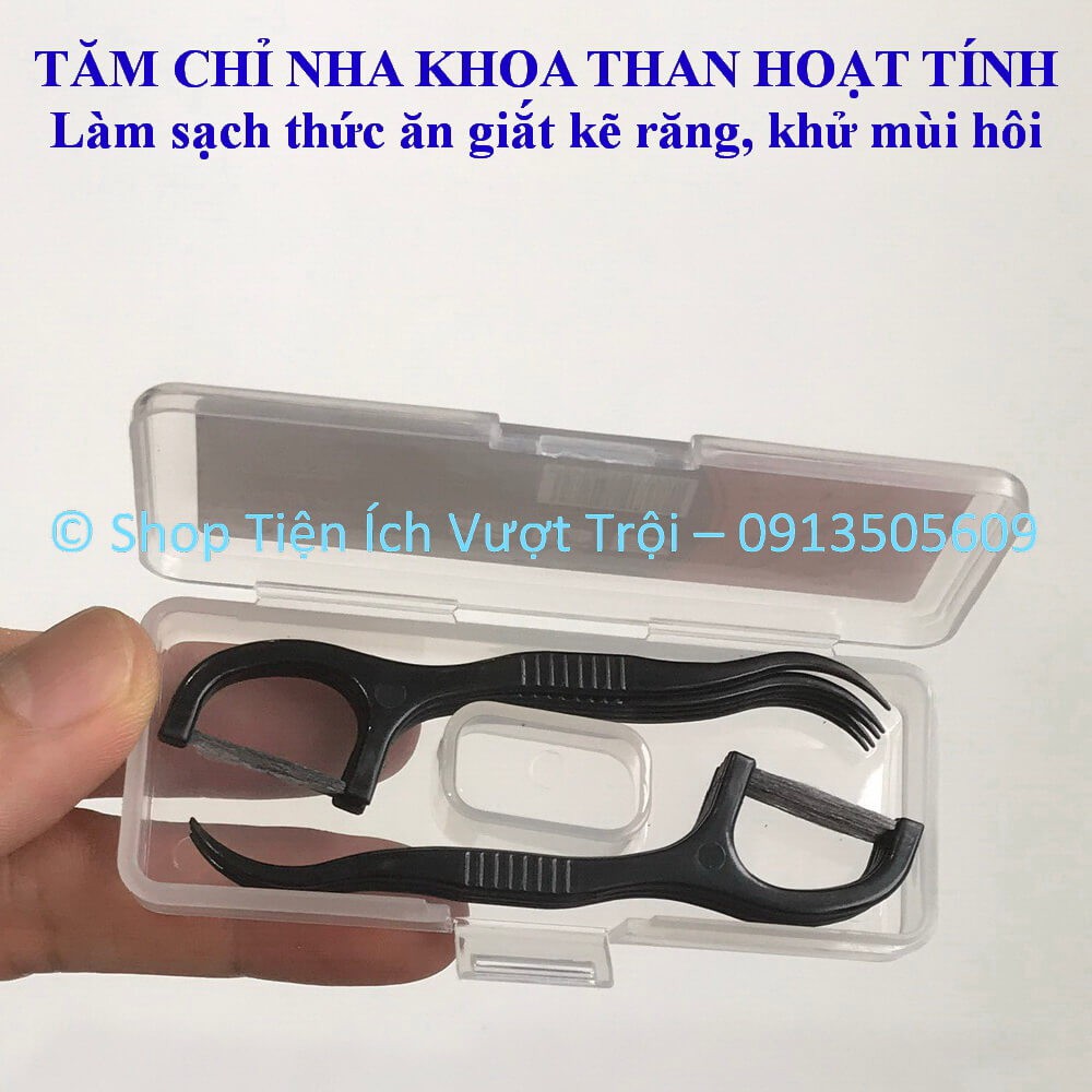 Dụng cụ vệ sinh răng 2 đầu: đầu tăm và đầu chỉ nha khoa, làm sạch kẽ răng, lấy thức ăn thừa giắt răng-Tiện Ích Vượt Trội