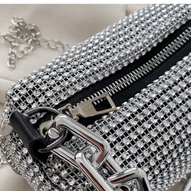 Túi trống mini bling lấp lánh đi chơi đi tiệc (có sẵn + hình thật)