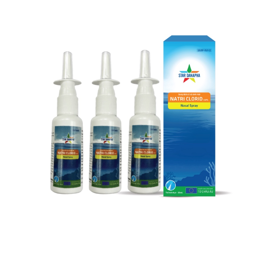 Combo 3 Dung dịch vệ sinh mũi Natri Clorid 0.9% STAR DANAPHA 30ML/Chai