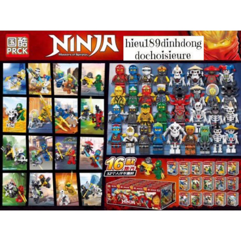 Lắp ráp xếp hình ninjago 61019 : Full bộ 32 ninja phần mới nhất