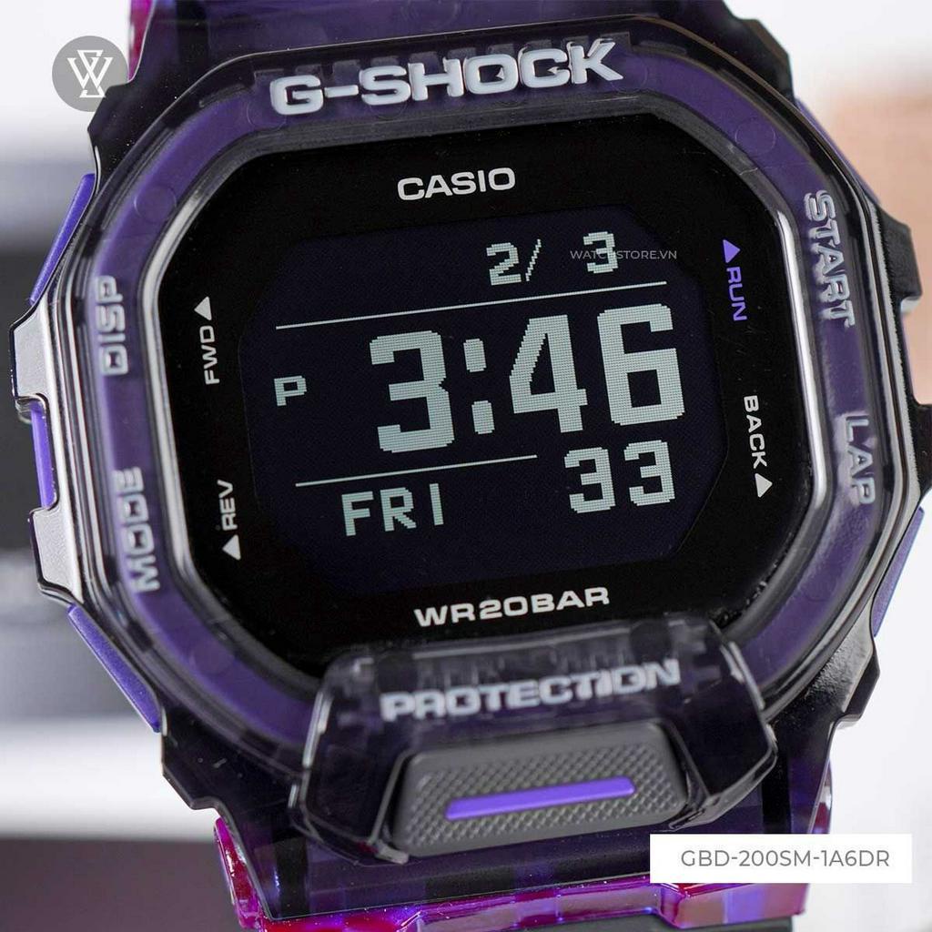 Đồng Hồ Điện Tử Nam Casio G-Shock WATCHSTORE GBD-200SM-1A6DR Thiết Kế Mặt Kính Khoáng 46mm Phong Cách Trẻ Trung