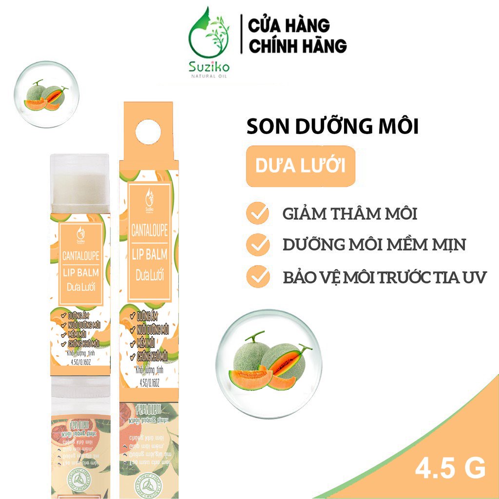 Son dưỡng môi SUZIKO dưỡng ẩm giảm thâm hương vị dưa lưới 5g