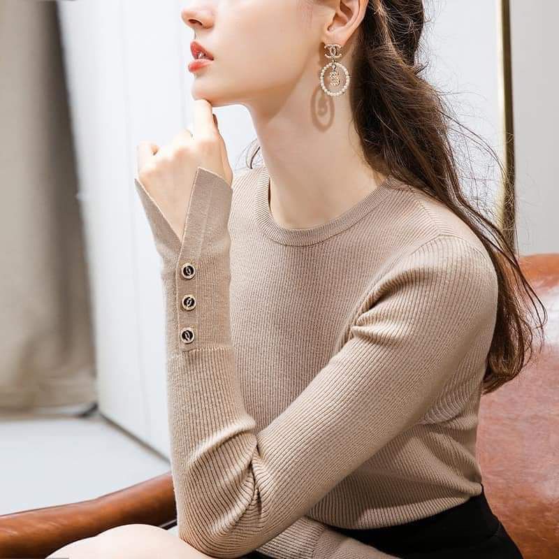 Áo len tay cúc nữ Free size | BigBuy360 - bigbuy360.vn