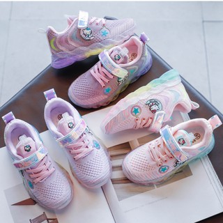Giày thể thao bé gái size 26-36 kitty sợi dệt êm mềm