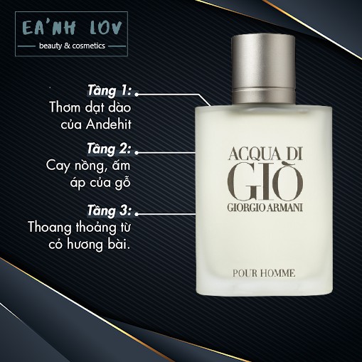 Nước hoa nam ADG, nước hoa nam hương thơm nhẹ nhàng, nam tính | Thế Giới Skin Care