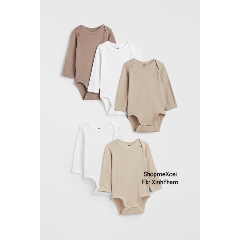 [Size 18-24M 11-13kg] BODYSUIT HM DÀI TAY XUẤT DƯ XIN CHO BÉ TRAI/BÉ GÁI