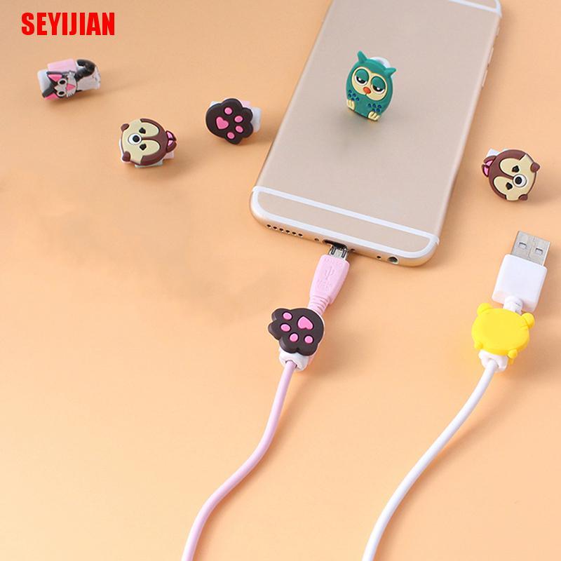 Phụ kiện bảo vệ cáp sạc truyền dữ liệu hình hoạt hình dễ thương tiện dụng