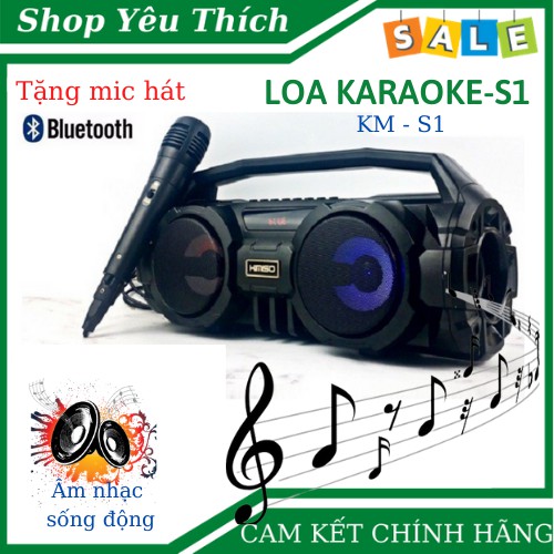 Loa Bluetooth KIMISO KM-S1 - Tặng kèm Mic hát Karaoke