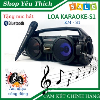 Loa bluetooth kimiso km-s1 - tặng kèm mic hát karaoke