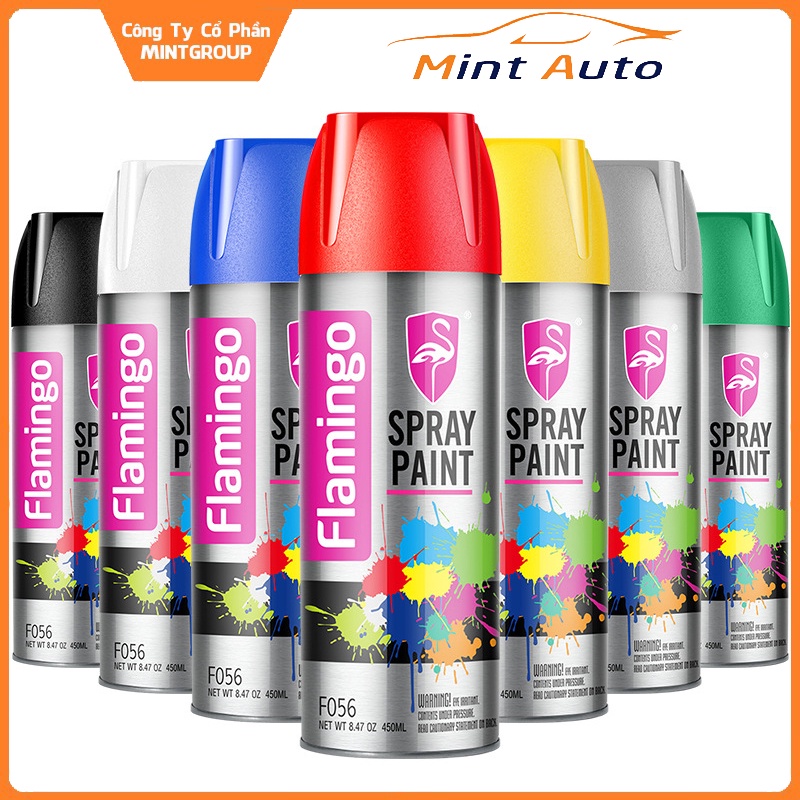 Sơn Xịt Cầm Tay Flamingo Nhiều Màu Sơn Ô Tô Xe Máy Tiện Lợi Dung Tích 450ml – MINTAUTO