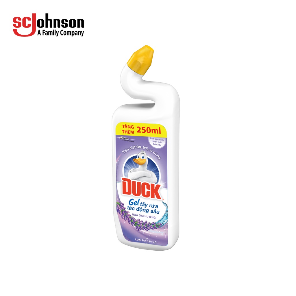 DUCK Tẩy Rửa Bồn Cầu Hương Oải Hương 500ml - Tặng thêm 250ml