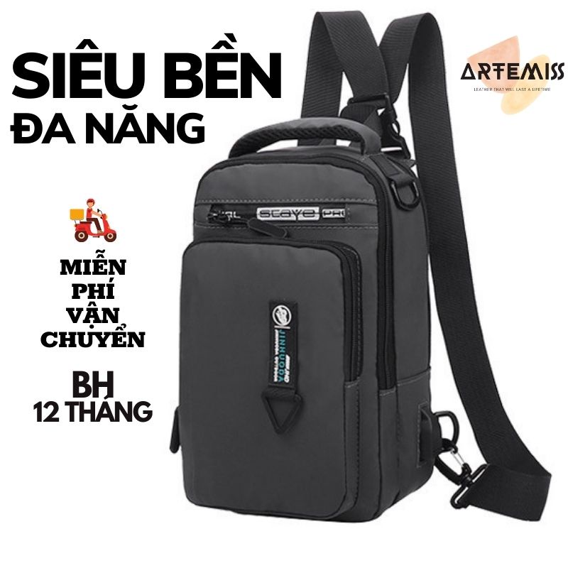 Túi bao tử nam ⚡FREESHIP⚡ đeo chéo ngực vai hiện đại lịch lãm cao cấp, bền, đẹp. BH 12 th Tặng Vớ nam 82ZN