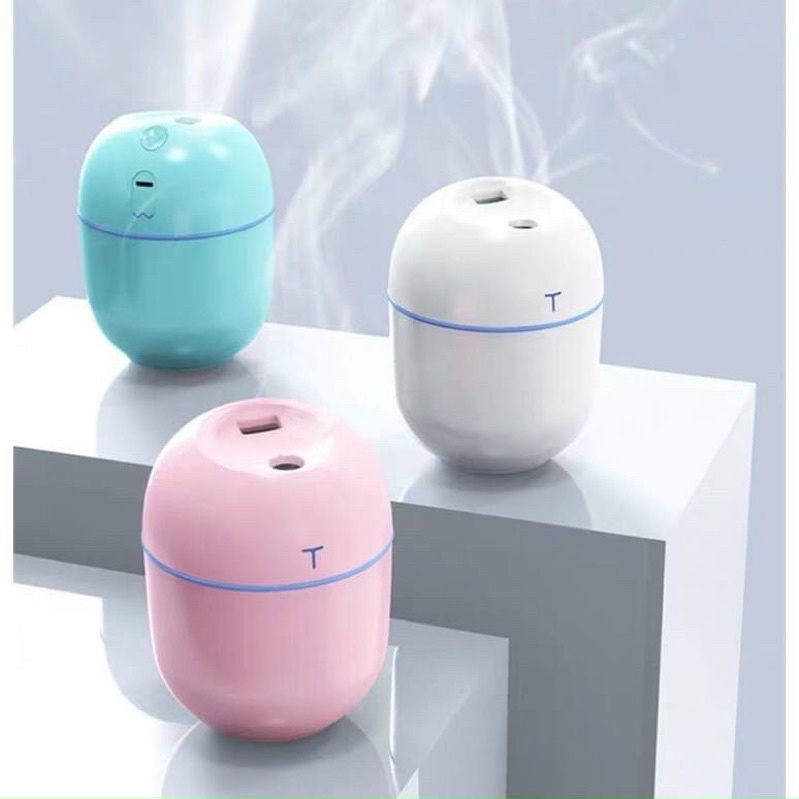 Máy phun sương tạo độ ẩm không khí USB mini bằng sóng siêu âm 220ML, khuếch tán hương thơm tinh dầu tại nhà, xe hơi