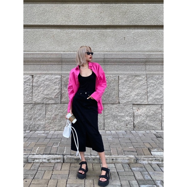 Chân váy jeans midi xẻ trước - JJN01