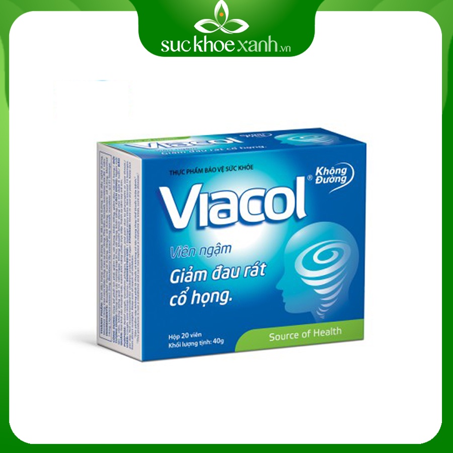 Kẹo ngậm viacol giảm đau rát cổ họng