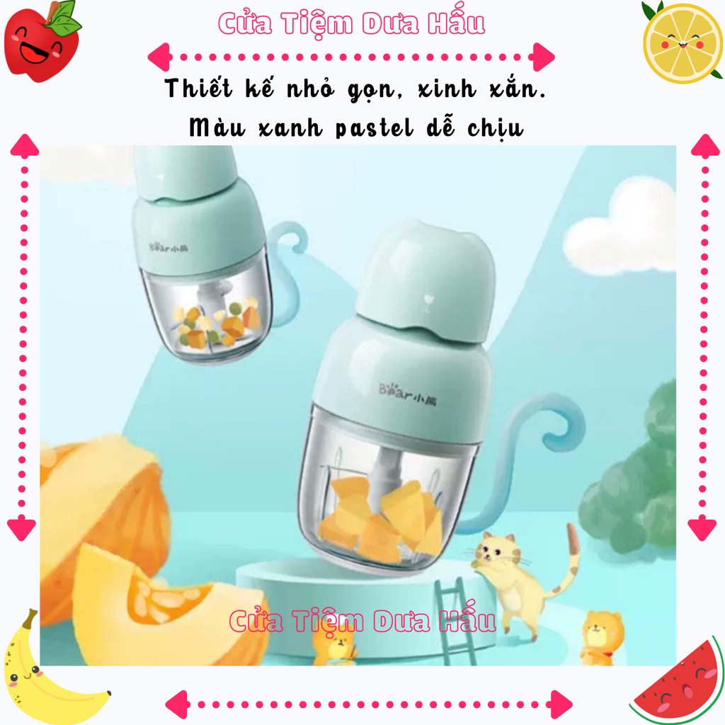 (Bảo Hành 12 Tháng) Máy xay một cối chính hãng Bear, Cối thủy tinh 300ml, Máy xay bé ăn dặm - Cửa Tiệm Dưa Hấu