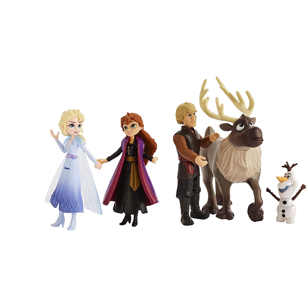 Frozen2 Princess Figures with Elsa Anna Kristoff Sven Olaf And Nokk Cake Toppers Decoration 9 Piece Set Action Toy