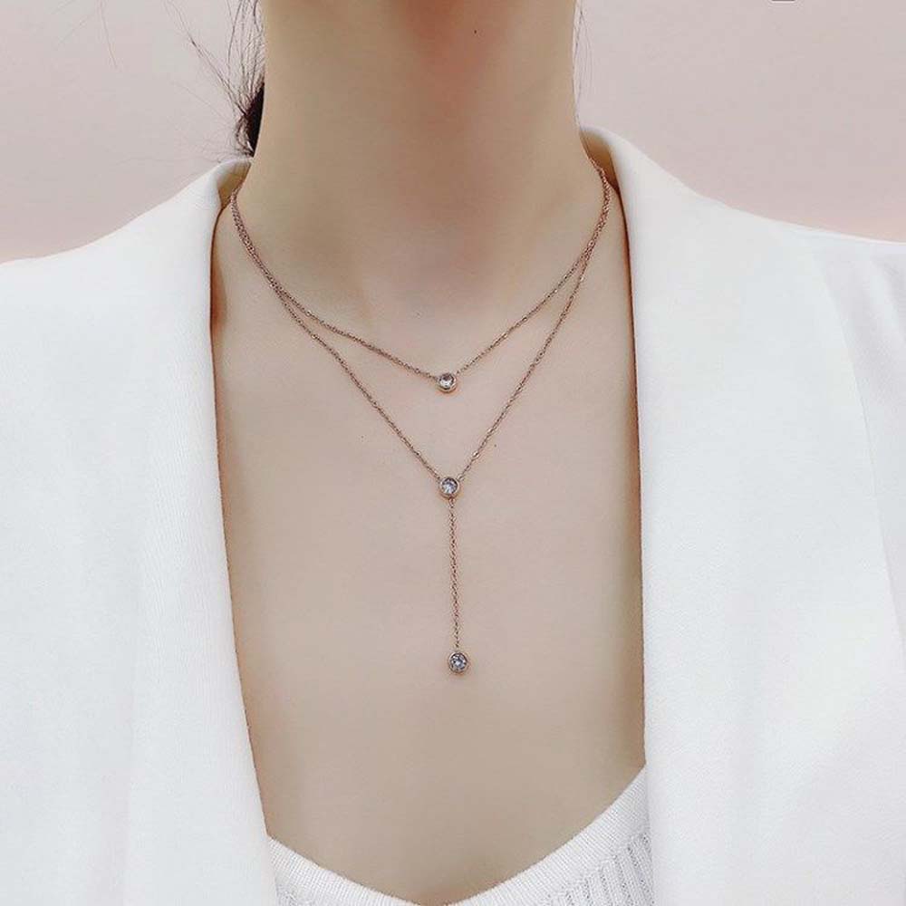 vòng cổ Kim Loại Thiết Kế Đơn Giản Cho Nữ