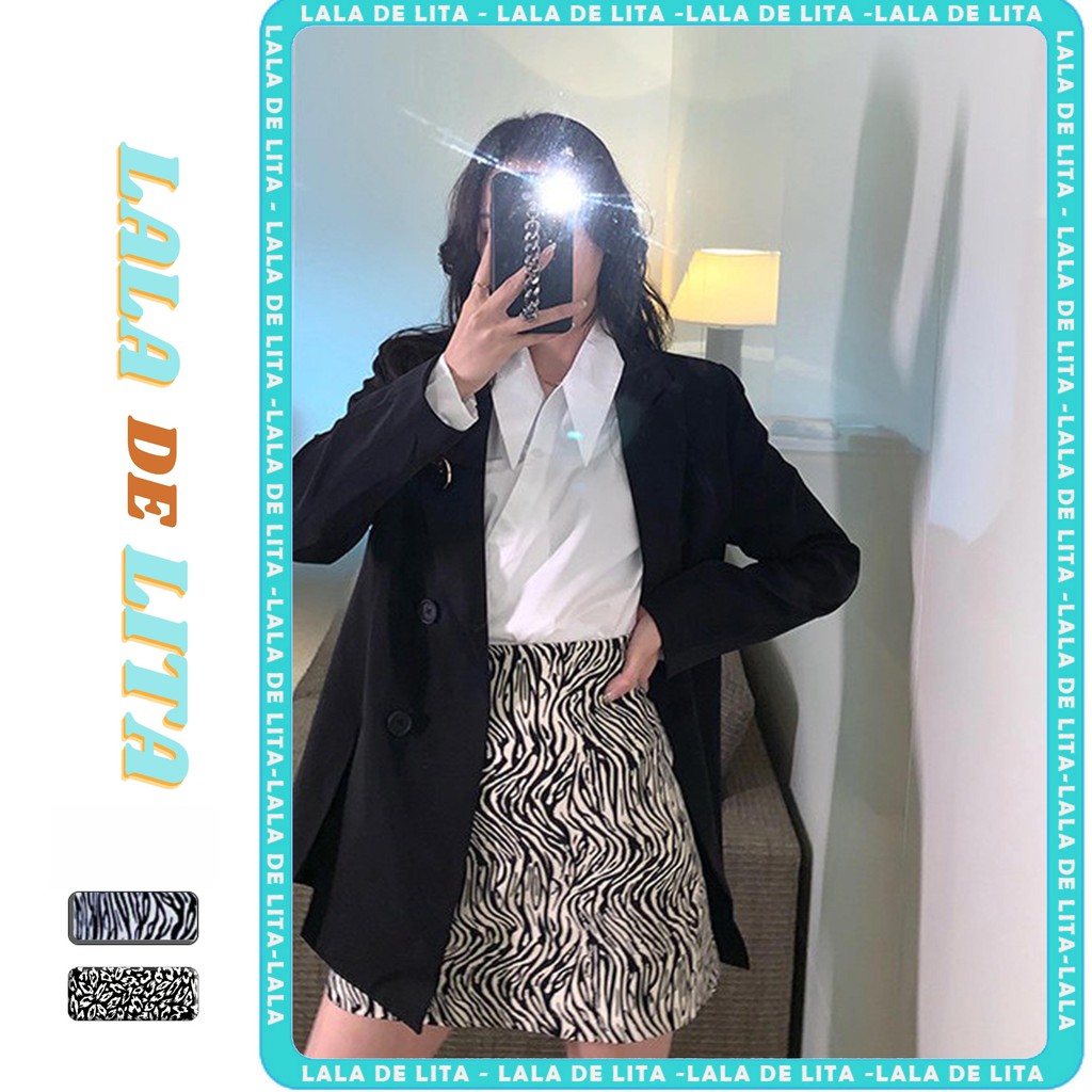 [Mã FAGREEN55 giảm tới 30K đơn 99K] Chân váy chữ A ngắn sọc vằn phong cách trẻ trung - Lala lita | BigBuy360 - bigbuy360.vn